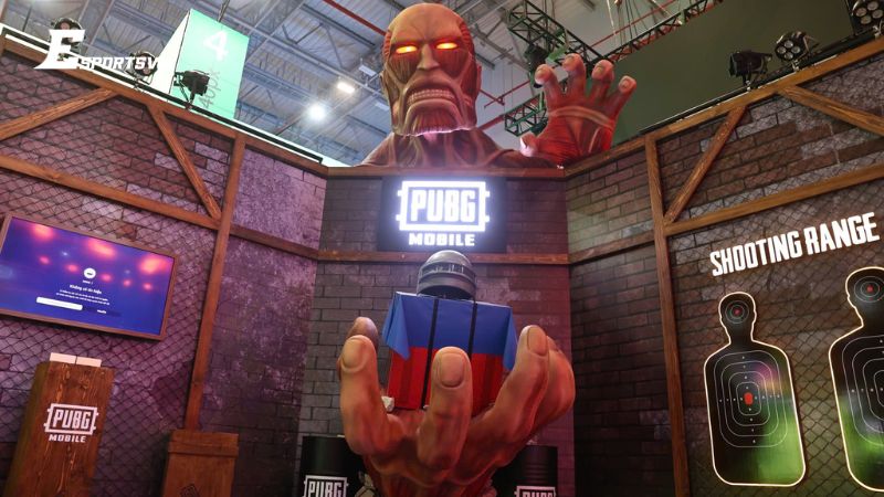 Gian hàng PUBG Mobile tại GameVerse 2025: Attack on Titan