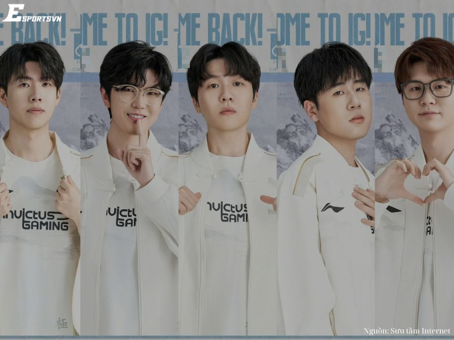 Đội hình tuyển thủ Invictus Gaming (IG) chuẩn bị cho trận đấu với FPX tại LPL 2025