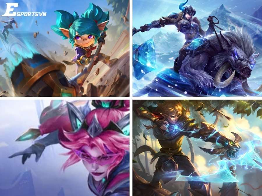 Tướng Poppy, Sejuani, Vayne, Ezreal thích hợp ở giai đoạn đầu khi chờ tướng Thánh thần (Nguồn: Internet)
