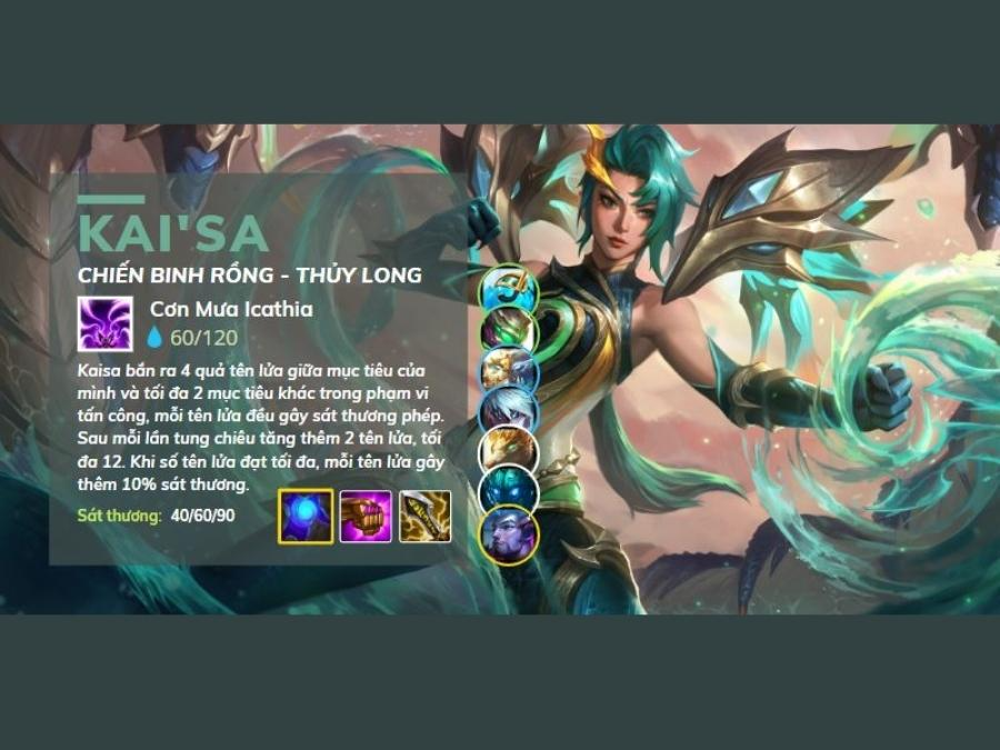 Sức mạng của Kai'sa Carry DTCL mùa 15 với lượng sát thương cao không lỗi thời (Nguồn: Internet)