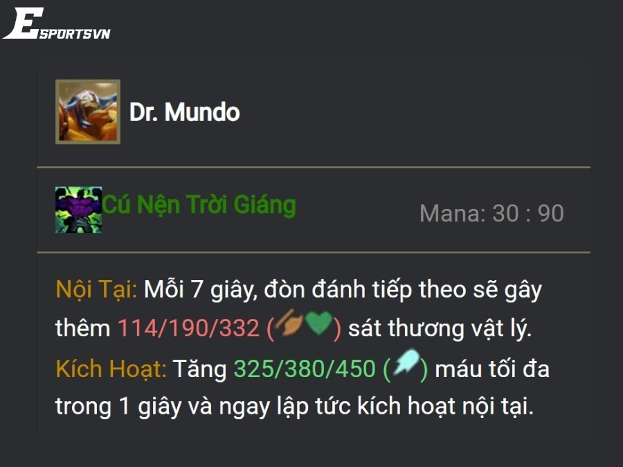 Sức mạnh của Mundo - sự kết hợp giữa tộc/hệ Dũng Sĩ và Đô Vật (Nguồn: Internet)